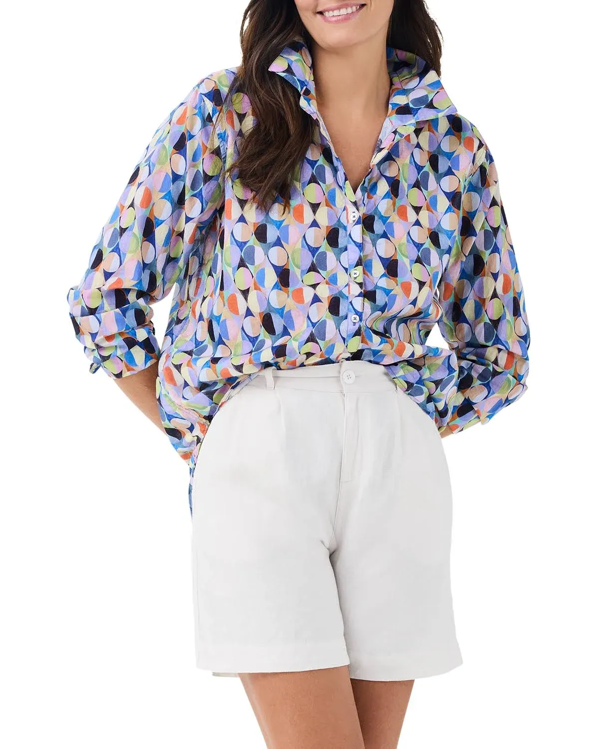 NIC+ZOE Social Circles Boyfriend Shirt