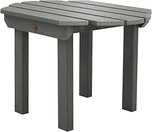 Highwood Classic Westport Coastal Teak Recycled Plastic Outdoor Side Table AD-TBL-CW1-CGE