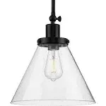 Hinton 1 Light 12 inch Matte Black Pendant Ceiling Light