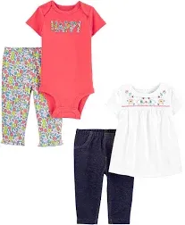 Simple Joys by Carter's Baby Girls' 4-Piece Bodysuit