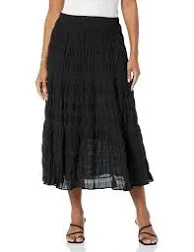 Max Studio Tiered Maxi Skirt Size Small With Ruffled Hem