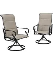 LOKATSE Home Outdoor Swivel Chair Set of 2