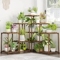 Plant Stand Indoor Outdoor Corner Shelf 11 Potted Large Holder for Multiple Plan