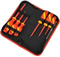 Powerbuilt 7-Piece VDE Screwdriver Set, Insulated for High-Voltage Electrical and Hybrid Vehicles, Home Repair - 642936