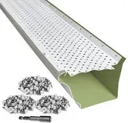 LeafTek DIY Gutter Guards 5 x 100 of Leaf Protection in Black Premium Contractor Grade 35 Year Aluminum Covers Available