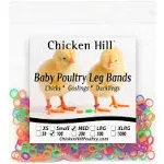 Baby Poultry Leg Bands 1/4&#034; Medium Chick (100)