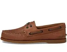 Sperry Men's Authentic Original 2-Eye Seasonal Boat Shoe, Cream Debossed, 5.5