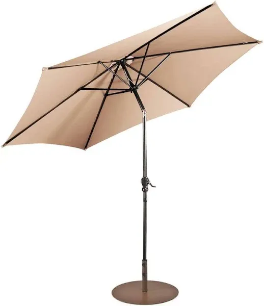 Costway 10FT Patio Umbrella Outdoor W Round Umbrella Stand