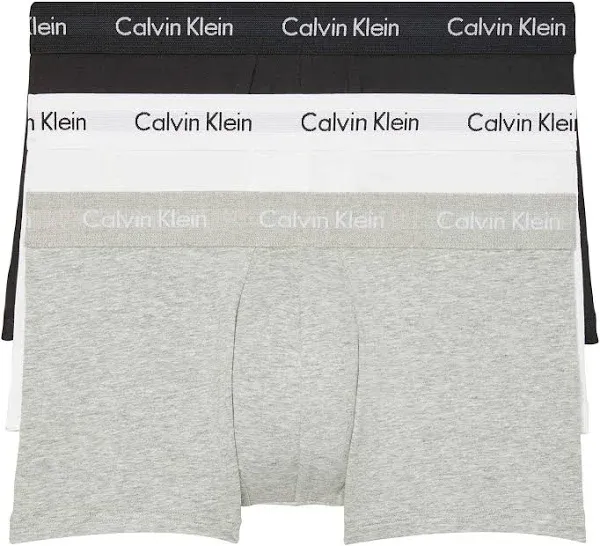 Calvin Klein Men's 3 Pack Cotton Stretch Low Rise Trunk