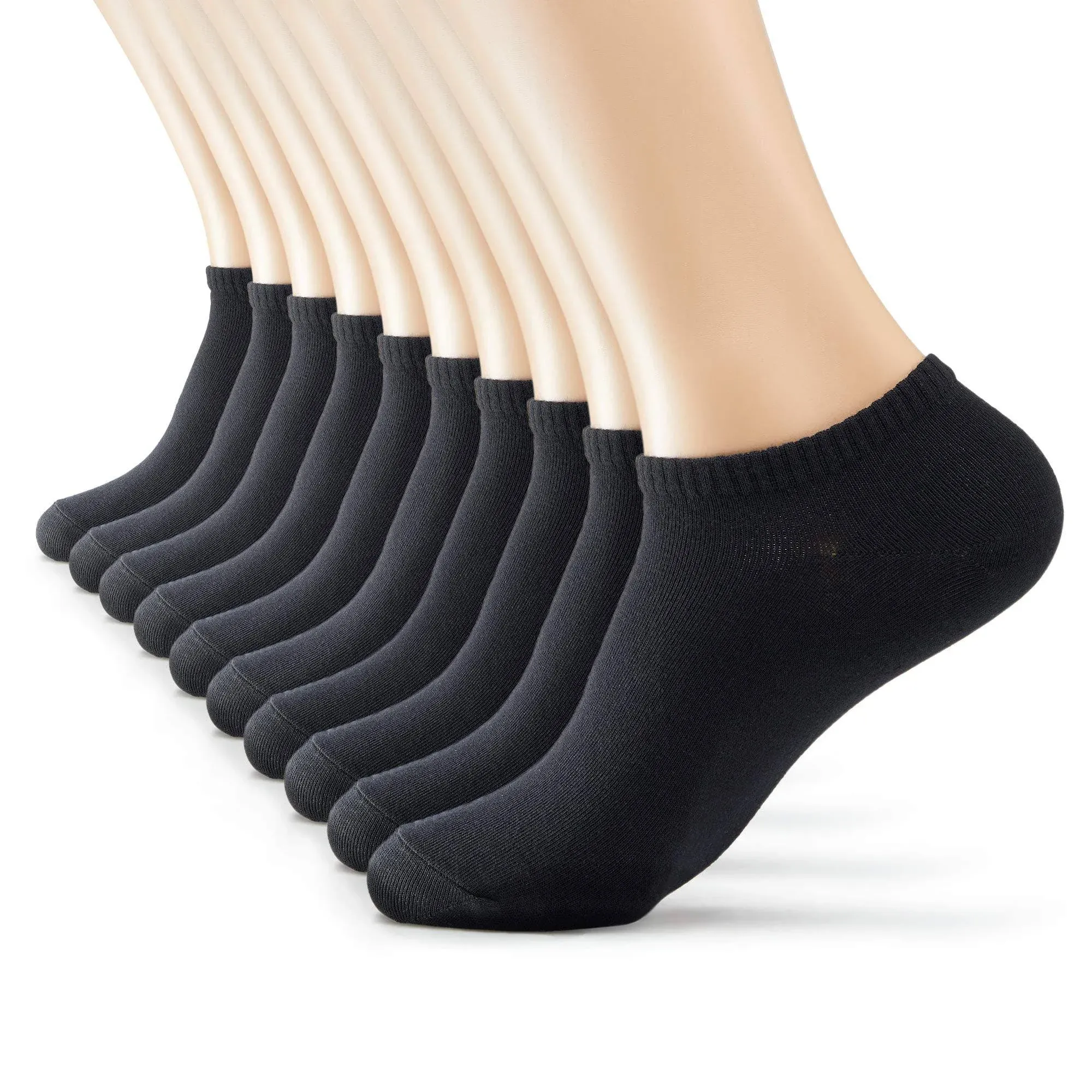 MONFOOT Women's and Men's 10-20 Pairs Thin Cotton Low Cut Ankle Socks, Multipack