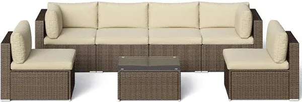 Sunvivi 7 Piece Outdoor Patio Furniture Sets