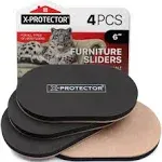 X-Protector Felt Furniture Sliders Hardwood Floors - 4 PCS 6&#034; x 3 1/2&#034; Furnit...