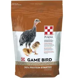 Purina 30% Protein Game Bird and Turkey Starter Feed, 10 lb.