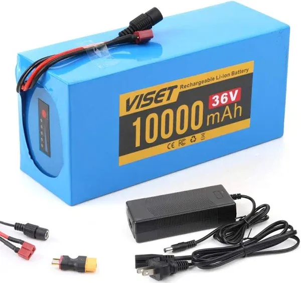 VISET Ebike Battery Pack 36V 48V 10Ah 14Ah 20Ah Electric Bike Battery Li-ion ...