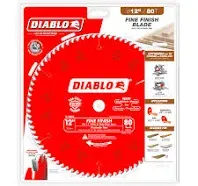 DIABLO Fine Finish Saw Blade 12&#034; 80-Teeth Carbide Power Tool Accessory (1-Pack)