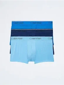 Calvin Klein Men's Micro Stretch 3-Pack Low Rise Trunk - Black - M