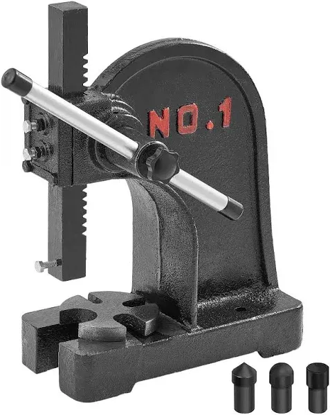 VEVOR Arbor Press 1 Ton Manual Desktop Press Lever Mountable Bearings Cast Iron.