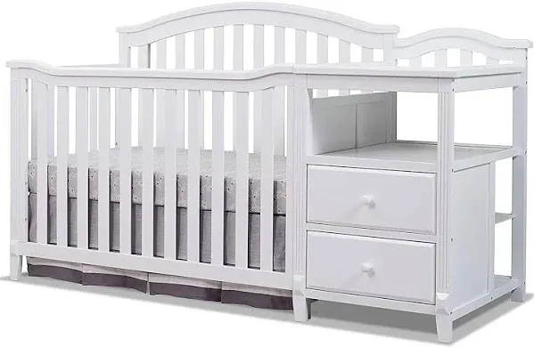 Sorelle Berkley 4-In-1 Convertible Crib And Changer In White