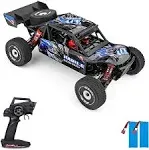 Goolrc Wltoys 124018 RC Car, 1/12 Scale 2.4GHz Remote Control Car, 4WD 60km/h High Speed Racing Car, Off-Road Buggy Drift Car RTR with Aluminum