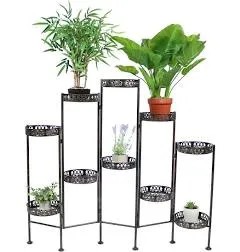 Sunnydaze Decor 10-Tier Indoor/Outdoor Folding Flower Plant Stand