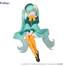 Furyu Hatsune Miku Flower Fairy Lily Noodle Stopper Figure (green)