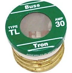 Buss Time Delay Edison Base Fuses TL 30 Box of Four (4)