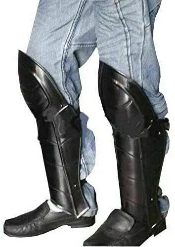 Steel Leg Armor Set Medieval Costume STEAMPUNK Ancient Iron Knight Greaves Gift