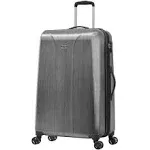 Olympia Suitcase 29&#034;H Large-Size Polyester Expandable W/ Spinner Wheels Gray