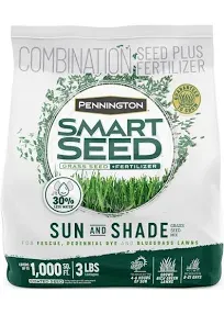 Pennington Smart Seed Sun and Shade Tall Fescue Grass Seed Mix for Southern Lawns-3 lb