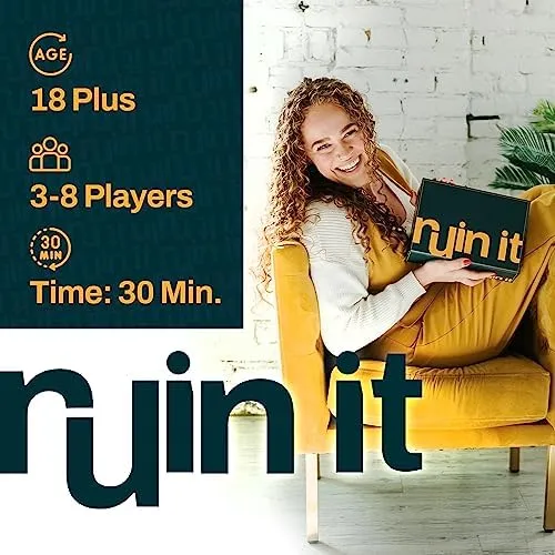 Ruin It - Fun Adult Party Board Game for Group Game Night - Ages 18+ 3-8 Players