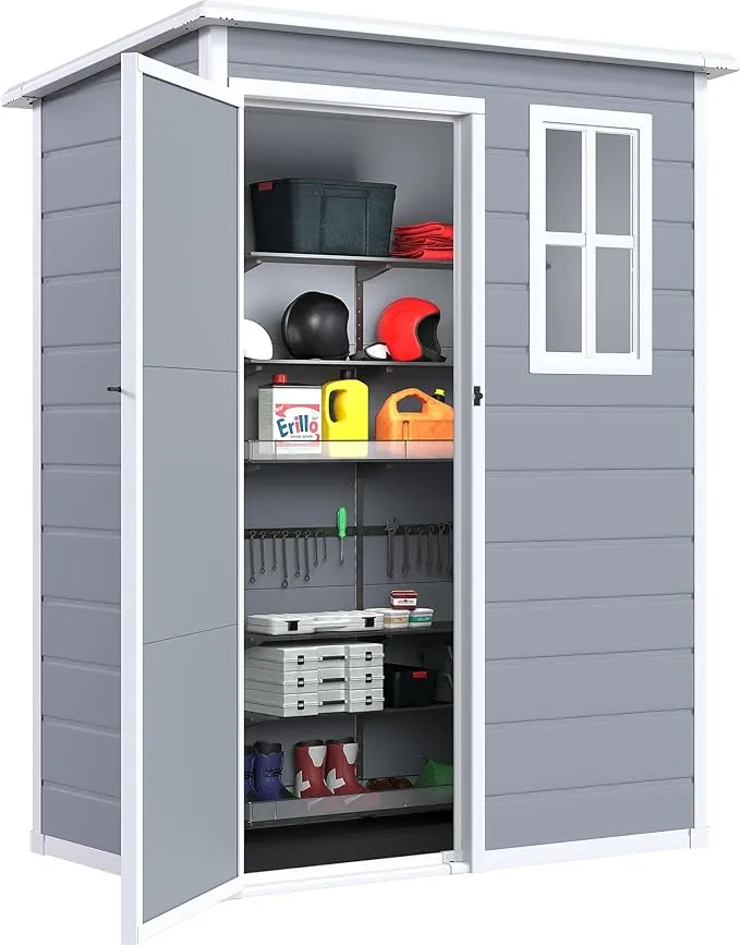 DWVO 5x3ft Resin Outdoor Storage Shed