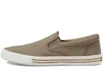 Sperry Men's Striper II Slip On Seasonal Sneaker, Taupe Linen, 8