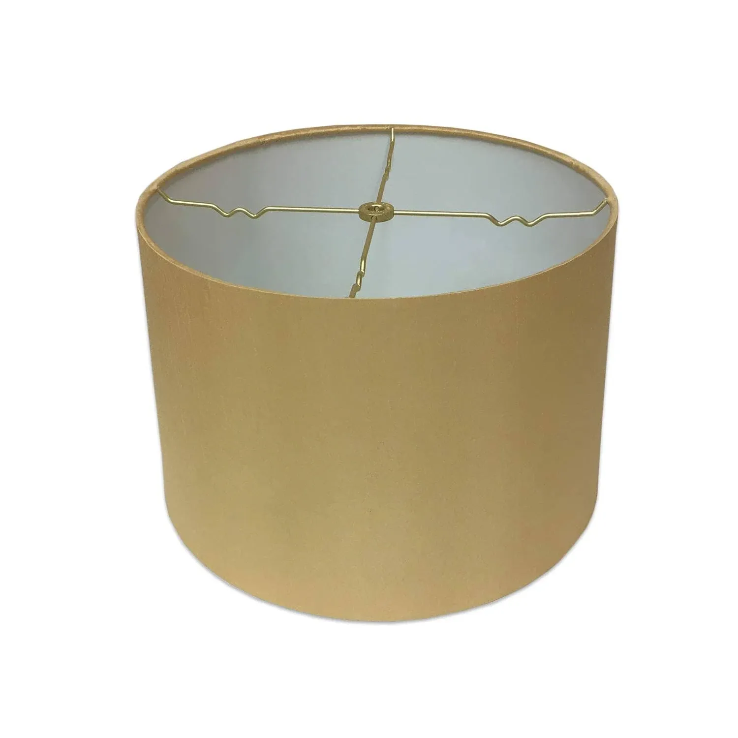 Royal Designs, Inc. Shallow Drum Hardback Lamp Shade, HB-610-16AGL, Antique Gold, 15 x 16 x 10