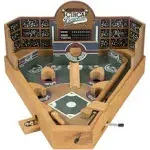 Baseball Pinball Tabletop Skill Game - Classic Miniature Wooden Retro Sports Arcade Desktop Toy for Adult Collectors and Children by Hey! Play!