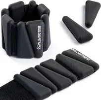 Wrist &amp; Ankle Weights, Adjustable Bands for Women &amp; Men Workouts, Set 2lb Black