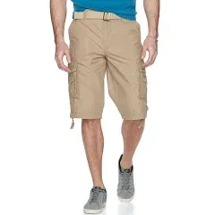 Unionbay Men's Cordova Messenger Belted Cargo Shorts