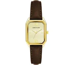 Anne Klein Women's Octagonal Leather Strap Watch