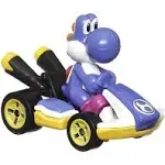 Hot Wheels Mario Kart 1:64 Scale Light-Blue Yoshi Standard Kart Collectible Vehicle