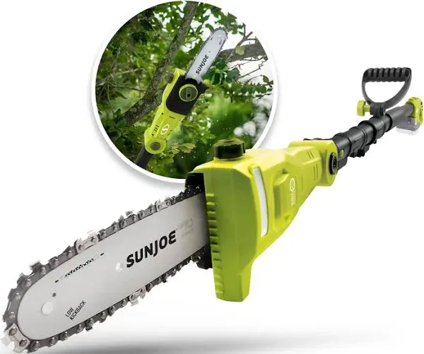 Sun Joe 24V 8In 2Ah Cordless Telescoping Pole Chainsaw - 1