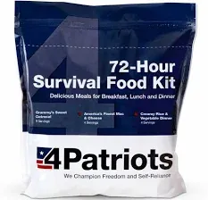 2-4Patriots 72-Hour Food Supply Kits- Survival Or Camping - Emergency 2 Packages