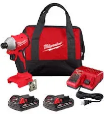 Milwaukee Tool 3650-22Ct M18 Compact Brushless 1/4 Hex Impact Driver Kit