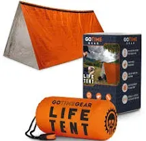 Go Time Gear Life Tent Emergency Survival Shelter, 2 Person Emergency Tent, Green