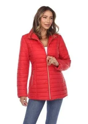 White Mark Plus Size Puffer Coat