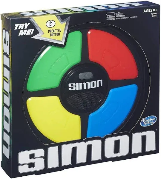 Simon By Hasbro Classic Electronic Memory Game Working Fun Thinking Gift Retro