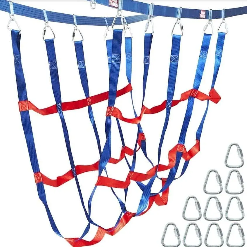 Lily's Things Cargo Net Attachment | Double Slackline Accessories Ninja Slackline Accessories with Our Double Slackline Course Sets or Climbing Wall