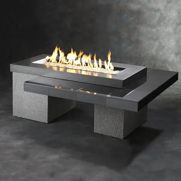 Uptown Fire Table 1242 - Black Granite Tile Top