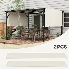 Outsunny 2 PCS Pergola Shade Cover UV Protection Pergola Canopy Replacement