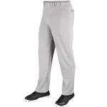 Champro Adult Open Bottom Relaxed Fit Baseball Pant, Grey / Small