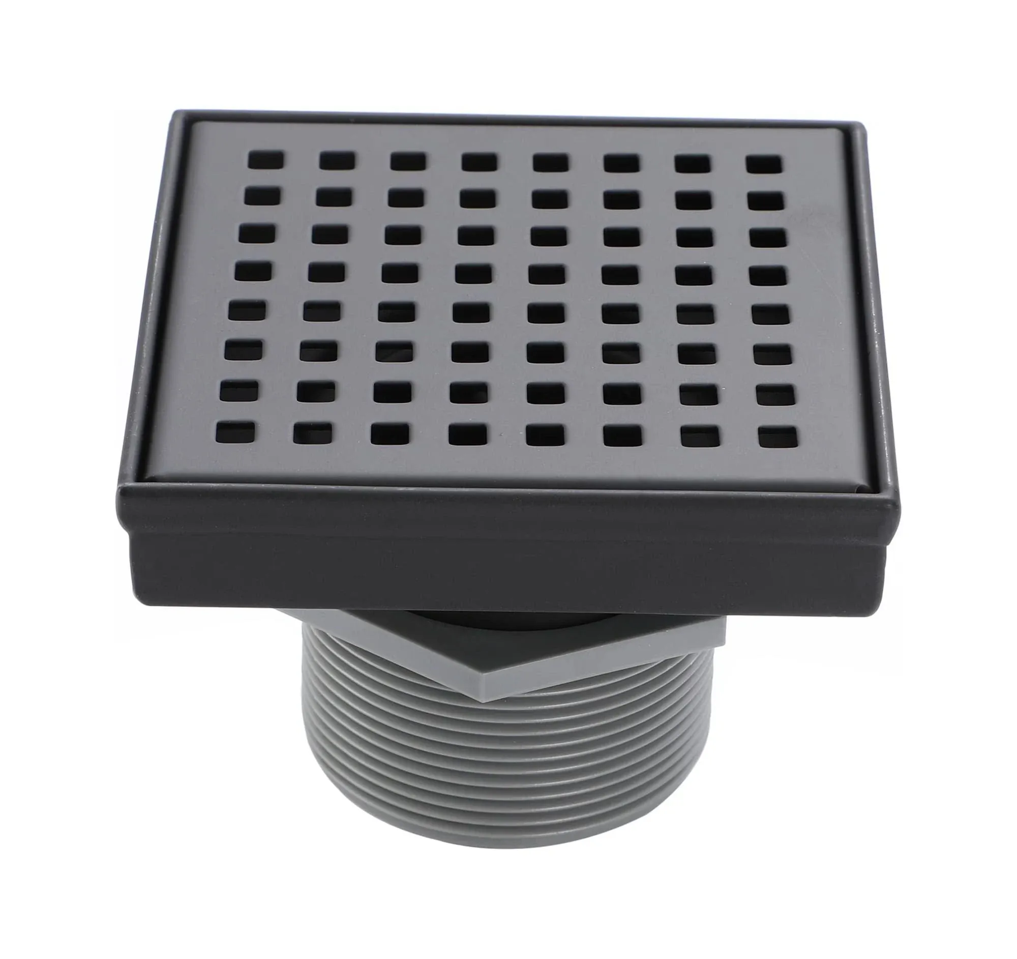 Design House 542852-MB 4" Square Matte Black Shower Drain Modern Contemporary