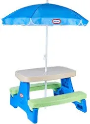 Little Tikes Easy Store Jr. Picnic Table with Umbrella